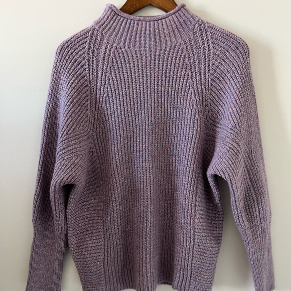 Chico's Sweaters - Chico's Purple Marled Mock Turtleneck Pullover Sweater Size 0/Small